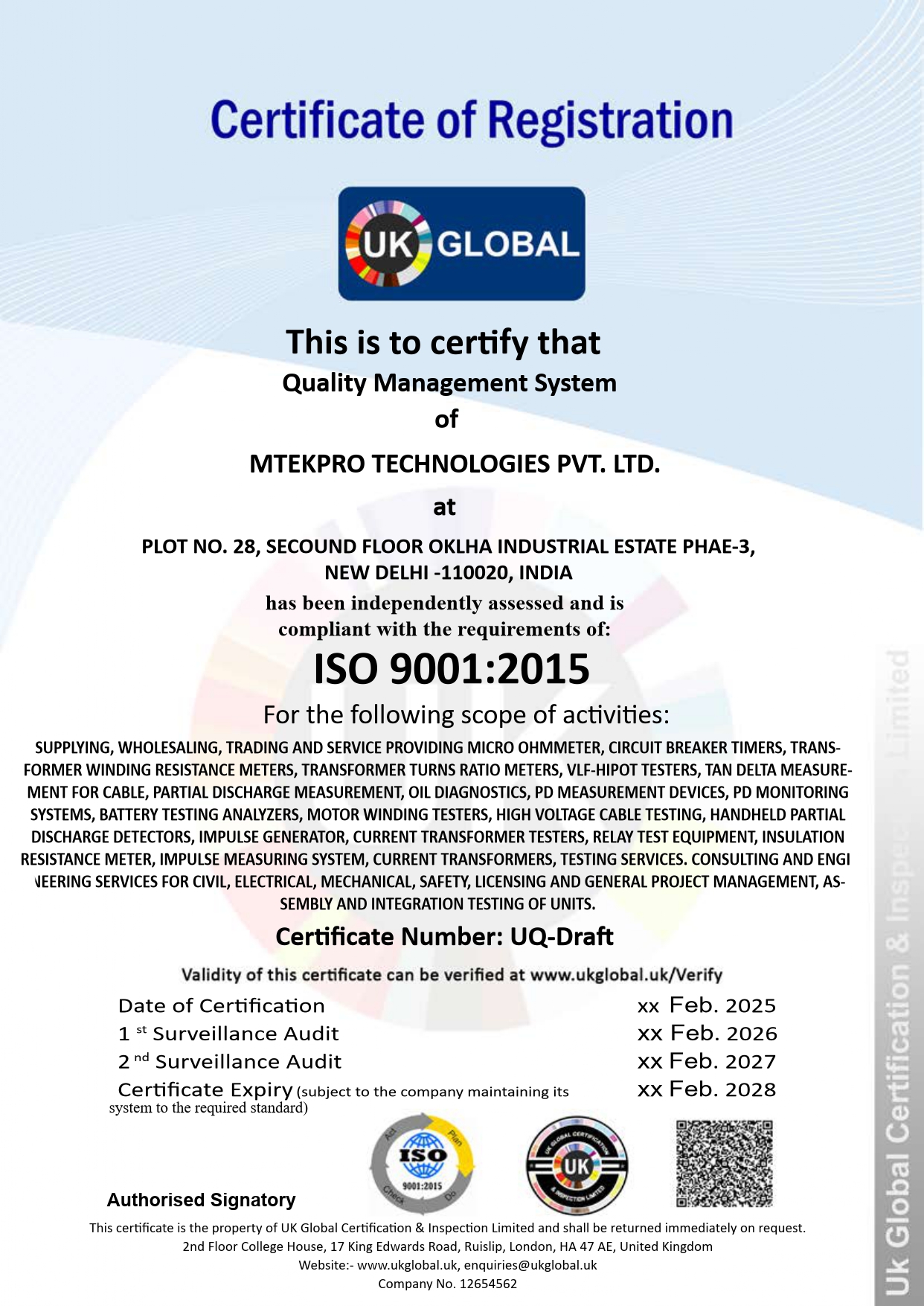 ISO Certificate